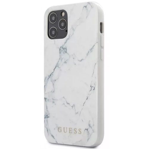 Guess - Apple iPhone 12 Pro Max Marble tok - Fehér-kék