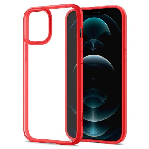 iPhone 12 Pro Max Matte Hybrid szilikon tok - Piros