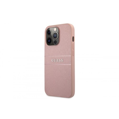 Guess - Apple iPhone 13 Pro Saffiano Szilikon tok - Rózsaszín