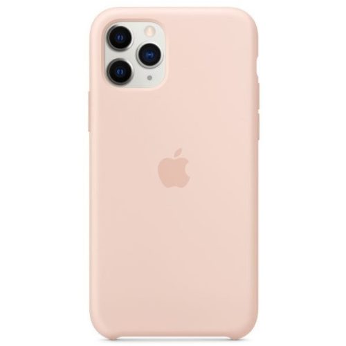Apple iPhone 11 Pro Gyári Szilikon Tok - Púder