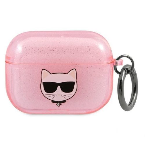 Karl Lagerfeld - Choupette Ring AirPods Pro tok - Áttetsző pink
