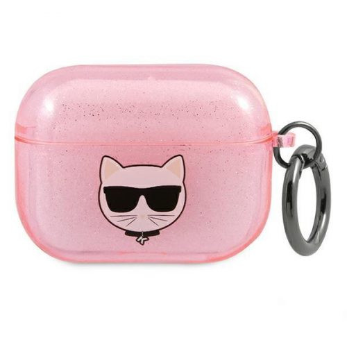 Karl Lagerfeld - Choupette Ring AirPods 3 tok - Áttetsző pink