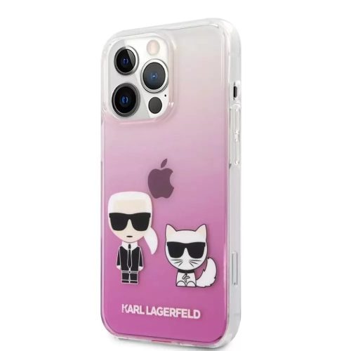 Karl Lagerfeld - Apple Iphone 13 Pro Max  (KLHCP13XCKTRP) tok - átlátszó-rózsaszín