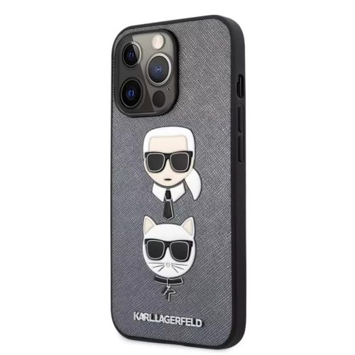 Karl Lagerfeld -  Apple Iphone 13 Pro tok - ezüst (KLHCP13LSAKICKCSL)