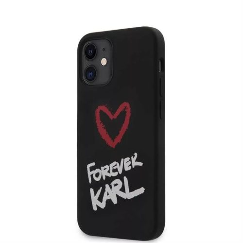 Karl Lagerfeld - Apple iPhone 12 mini Forever Karl hátlap tok - Fekete