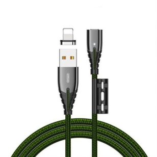   Joyroom - S-M408 3A USB Lightning Mágneses Adatkábel - Zöld