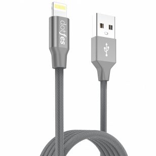 Dotfes A01F iPhone MFI adatkábel 2.5A 1m - Szürke