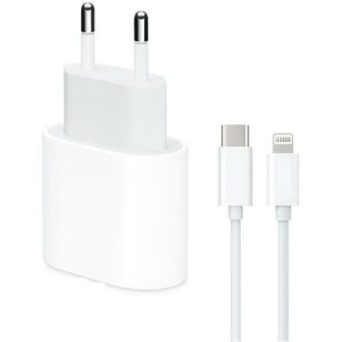   INKAX CD-109 PD 20W Hálózati Töltőfej + PD Lightning 1M Adatkábel - Fehér