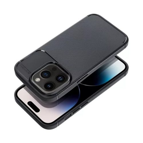 Forcell Carbon Premium hátlap tok Apple iPhone 15 Pro , fekete