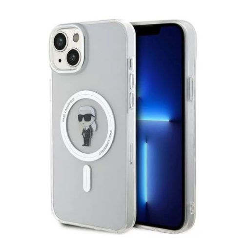 Karl Lagerfeld IML Ikonik MagSafe Apple iPhone 15 Plus hátlap tok, átlátszó