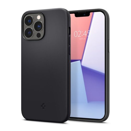 Spigen Silicone Fit Apple iPhone 13 Pro Max tok - Fekete