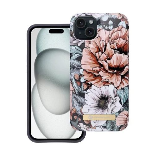Forcell F-Protect Mirage Apple Iphone 15 Plus Magsafe kompatibilis hátlap tok, virág minta
