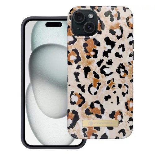 Forcell F-Protect Mirage Apple Iphone 15 Plus Magsafe kompatibilis hátlap tok, párduc minta